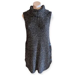 Free People Valentina Brown Medium Chunky Knit Sleeveless Sweater